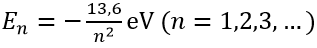 Các mức năng lượng của các trạng thái dừng của nguyên tử hidro được xác định bằng biểu thức (ảnh 1)