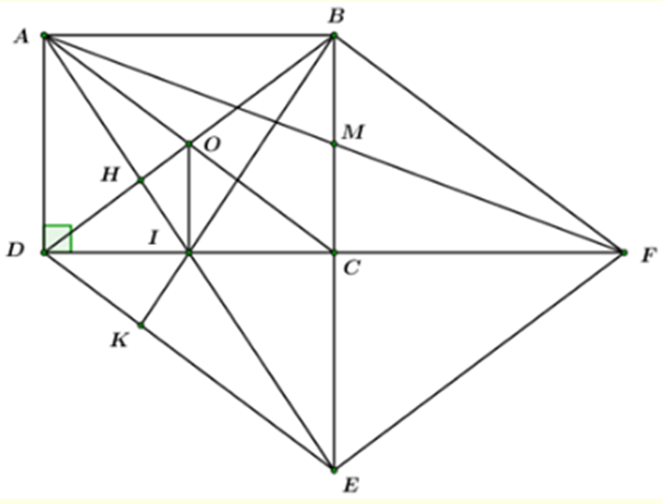 Cho hình chữ nhật ABCD. Gọi E là điểm đối xứng của B và C. a) Chứng minh tứ giác (ảnh 1)