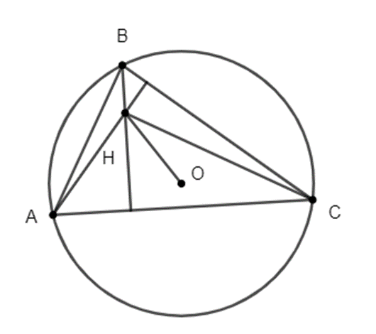 Cho tam giác ABC có trực tâm H, trọng tâm G và tâm đường tròn ngoại tiếp O (ảnh 1)