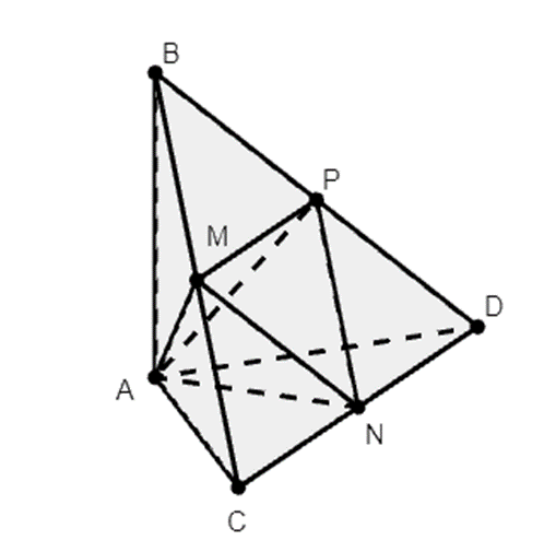 Cho tứ diện (ABCD) có các cạnh AB, AC, AD đôi một vuông góc với nhau, AB = 6a (ảnh 1)
