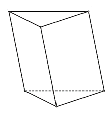 Vẽ hình biểu diễn của hình lăng trụ có đáy là tam giác đều.  (ảnh 1)