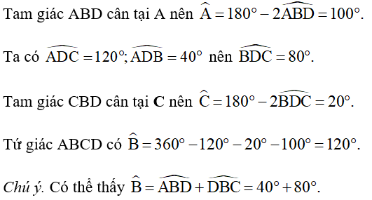 Tính số đo các góc của tứ giác ABCD trong Hình 3.16.   (ảnh 2)