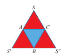 Nêu cách tạo lập tứ diện đều SABC từ tam giác đều SS’S’’ theo gợi ý ở Hình 40.  (ảnh 2)