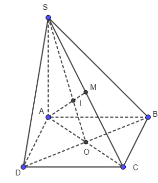 Cho hình chóp S.ABCD có đáy là hình bình hành. Gọi M là trung điểm của SC. a) Tìm giao điểm I của đường thẳng AM và mặt phẳng (SBD). Chứng minh IA = 2IM. (ảnh 1)