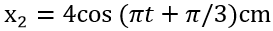 Một vật tham gia đồng thời hai dao động điều hòa cùng phương, có phương trình lần lượt là (ảnh 2)