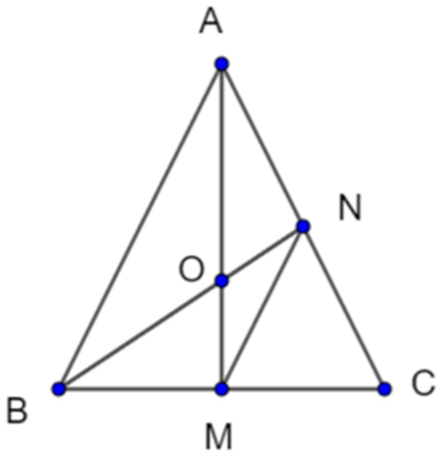 Cho tam giác ABC cân tại A có AM là đường phân giác (M thuộc BC) Qua điểm (ảnh 1)