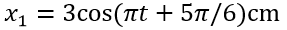Một vật tham gia đồng thời hai dao động điều hòa cùng phương, có phương trình lần lượt là (ảnh 1)