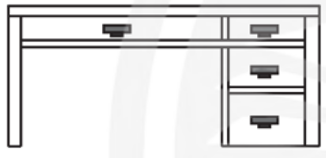 Phép chiếu nào được sử dụng để vẽ các hình biểu diễn của bàn làm việc trong Hình 6?   (ảnh 2)