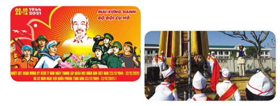 Đặt một câu nói về hoạt động đền ơn đáp nghĩa hoặc hoạt động kỉ niệm Ngày thành lập Quân đội nhân dân Việt Nam ở trường em, trong câu có trạng ngữ.   (ảnh 1)
