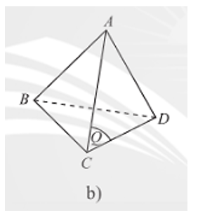 c) Quan sát Hình 4b và cho biết điểm nào thuộc, điểm nào không thuộc mặt phẳng (Q).   (ảnh 2)