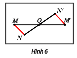 Cho điểm O trong mặt phẳng. Ta định nghĩa một phép biến hình h như sau: Với mỗi điểm M khác O chọn M’ = h(M) sao cho O là trung điểm của đoạn thẳng MM’ (Hình 6), còn với M trùng với O thì ta chọn O = h(M). Chứng minh h là một phép dời hình.   (ảnh 2)