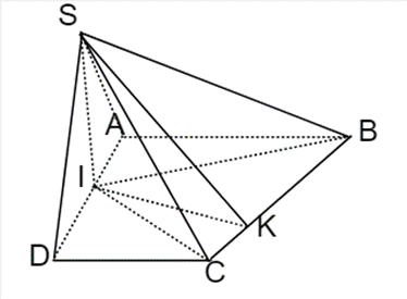 Cho hình chóp S.ABCD có đáy ABCD là hình thang vuông tại A và D; AB = AD = 2a (ảnh 1)