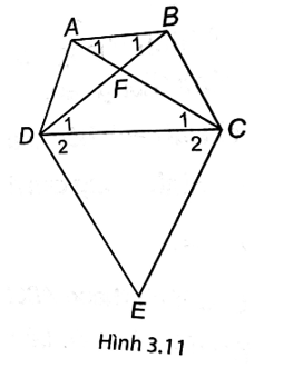 Cho hình thang ABCD (AB // CD). Kẻ đường thẳng vuông góc với AC tại C và đường thẳng vuông góc với BD tại D, hai đường thẳng này cắt nhau tại E. Chứng minh rằng nếu EC = ED thì hình thang ABCD là hình thang cân. (ảnh 1)