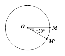 a) Tìm phép biến hình biến ∆BAC thành ∆BA’C’ (Hình 1).   b) Trong mặt phẳng, cho điểm O cố định (Hình 2). Gọi f là quy tắc ứng với mỗi điểm M trùng O cho ta điểm O và ứng với điểm M khác O cho ta một điểm M’ xác định như sau: – Dùng compa vẽ đường tròn (C) tâm O bán kính OM. – Trên (C) chọn điểm M’ sao cho góc lượng giác (OM, OM’) bằng 60°.   Quy tắc f có phải là một phép biến hình không? Hãy vẽ điểm M’ theo quy tắc trên nếu thay góc 60° bởi góc –30°. (ảnh 3)