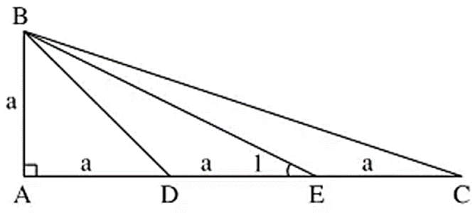 Tam giác ABC vuông tại A, AB  a, AC  3a.Trên cạnh AC lấy các điểm D, E sao cho AD (ảnh 1)