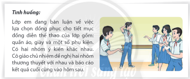 Đóng vai để thương thuyết trong tình huống sau:     (ảnh 1)