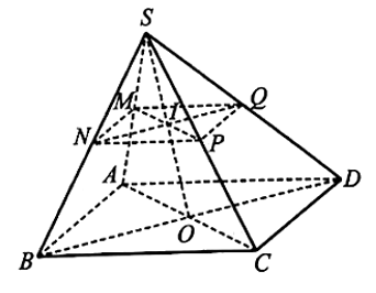 Cho hình chóp S.ABCD có đáy là hình bình hành. Gọi M, N, P lần lượt là trung điểm của các cạnh SA, SB, SC.  a) Xác định giao điểm I của đường thẳng MP với mặt phẳng (SBD).  b) Xác định giao điểm Q của đường thẳng SD với mặt phẳng (MNP). (ảnh 1)