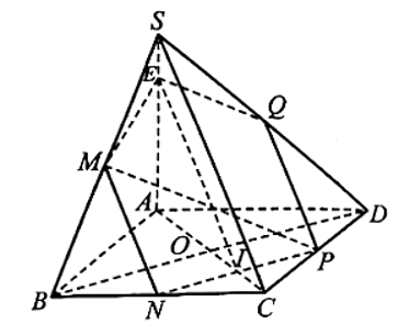 Cho hình chóp S.ABCD có đáy là hình bình hành. Gọi M, N, P lần lượt là trung điểm của các cạnh SB, BC, CD.  a) Chứng minh rằng SC // (MNP).  b) Xác định giao tuyến của mặt phẳng (MNP) với mặt phẳng (SCD) và giao điểm Q của đường thẳng SD với mặt phẳng (MNP).  c) Xác định giao điểm E của đường thẳng SA với mặt phẳng (MNP).  d) Tính tỉ số  . (ảnh 1)