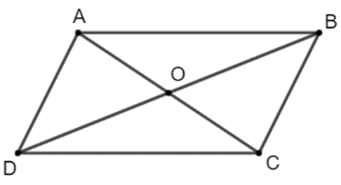 Cho hình bình hành ABCD, gọi O là giao điểm của AC và BD. Các khẳng định sau  (ảnh 1)