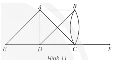 Cho đồ thị như Hình 11.   a) Hãy chỉ ra bậc của tất cả các đỉnh và tìm tổng của chúng. b) Tìm tất cả các đỉnh kề với đỉnh B. Số đỉnh này có bằng bậc của đỉnh B không? (ảnh 1)