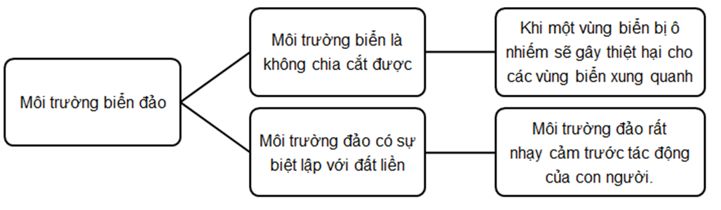 Hoàn thành sơ đồ về đặc điểm môi trường biển đảo nước ta môi trường biển đảo (ảnh 2)