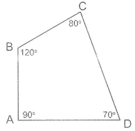 Quan sát hình dưới đây rồi viết số đo các góc của hình tứ giác ABCD (theo mẫu).  Mẫu: Góc đỉnh A; cạnh AB, AD bằng 90°.  Góc đỉnh B; cạnh BA, BC bằng .......  Góc đỉnh C; cạnh CB, CD bằng .......  Góc đỉnh D; cạnh DC, DA bằng ....... (ảnh 1)
