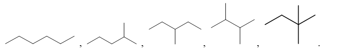 Số đồng phân cấu tạo ứng với công thức phân tử C6H14 là A. 3.			B. 5.			C. 4. 			D. 6. (ảnh 1)