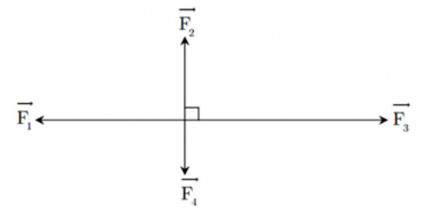 Hợp lực của 4 lực đồng quy như hình vẽ là: (ảnh 1)