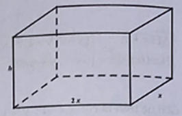 Người ta muốn xây một cái bể chứa nước dạng khối hộp chữ nhật không nắp có thể tích 500/3 m^3. Đáy bể là hình chữ nhật có chiều dài gấp đôi chiều rộng, (ảnh 1)