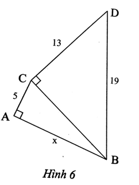 Tính độ dài x trong Hình 6. (ảnh 1)