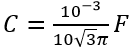 Một đoạn mạch điện gồm tụ điện có điện dung  C= 10^-3/ 10 căn bậc hai 3 pi F mắc nối tiếp với điện trở (ảnh 1)