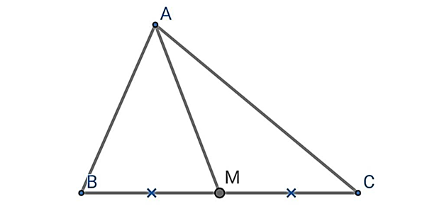 Cho tam giác ABC có trung tuyến AM. Đặt vecto a = vecto AB, vecto b = vecto AM (ảnh 1)
