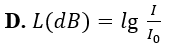 Biết cường độ âm chuẩn I0=(10)^-12 W/m^2. Mức cường độ âm này tính (ảnh 5)