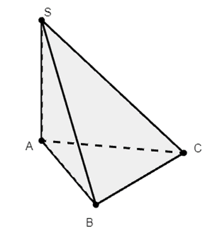 Cho hình chóp S.ABC có đáy ABC là tam giác vuông cân tại B với AC = a, biết  (ảnh 1)