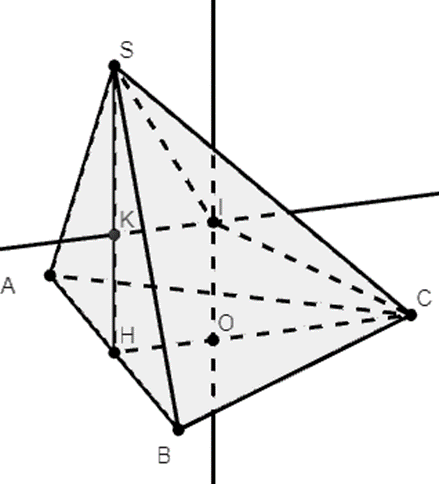 Cho hình chóp S.ABC có đáy là tam giác đều cạnh 1, tam giác SAB đều và nằm trong mặt (ảnh 1)