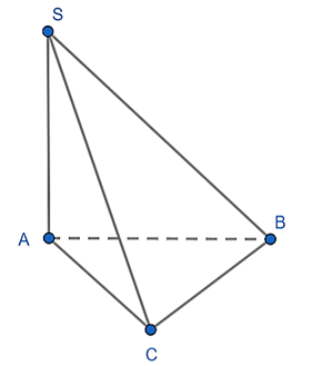 Cho hình chóp S.ABC có đáy ABC là tam giác đều cạnh a biết SA vuông góc với đá (ảnh 1)