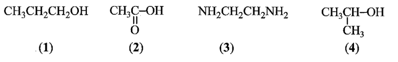 Chọn phát biểu đúng về bốn chất (đều có phân tử khối là 60) sau đây.     A. Chất (1) và chất (4) là đồng phân của nhau. (ảnh 1)