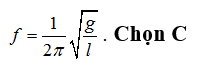 Một con lắc đơn có chiều dài l, đang dao động điều hòa ở nơi có gia tốc trọng trường g. Đại lượng (ảnh 2)