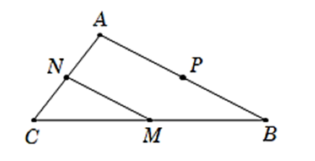 Trong hệ tọa độ Oxy, cho tam giác ABC có M(2; 3);  N(0; -4); P(-1; 6) lần lượt  (ảnh 1)