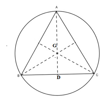 Tính bán kính đường tròn ngoại tiếp tam giác đều cạnh a (ảnh 1)