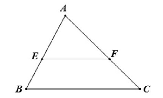 Cho tam giác AEF đồng dạng tam giác ABC (hình vẽ) nếu AE = 3cm; EB = 2cm; AF = 4cm, thì FC (ảnh 1)