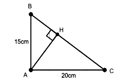 Cho tam giác ABC vuông tại A và đường cao AH. Biết AB = 15cm, AC = 20cm. a) Tính (ảnh 1)