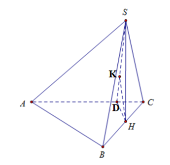 Cho hình chóp S.ABC có đáy ABC là tam giác vuông tại B, BA = 3a, BC = 4a. Mặt phẳng  (ảnh 1)