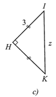 Tính độ dài z ở hình 3c độ dài ở các hình là cùng đơn vị đo (ảnh 1)