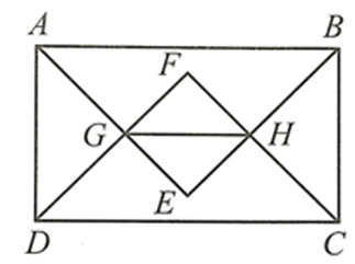 Cho hình chữ nhật ABCD có hai cạnh kề Chứng minh Tứ giác GFHE là hình vuông (ảnh 1)