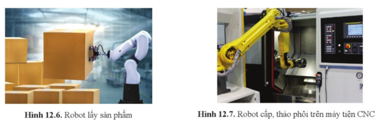 Quan sát hình 12.6, hình 12.7 và mô tả công việc của các robot (ảnh 1)