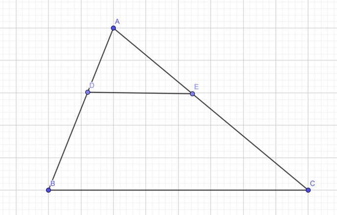 Cho tam giác ABC. Điểm D trên cạnh AB sao cho 3AD = 2DB. Lấy điểm E trên  (ảnh 1)