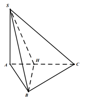Cho hình chóp S.ABC có đáy là tam giác vuông tại B, cạnh bên SA vuông góc với mặt phẳng đáy, AB = 2a góc bac = 60 độ và sa = a căn 2 (ảnh 1)