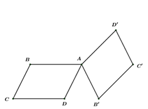 Cho hai hình bình hành ABCD và AB′C′D′ có chung đỉnh A. Khẳng định nào đúng (ảnh 1)