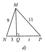 Tính độ dài t ở hình 3d độ dài ở các hình là cùng đơn vị đo (ảnh 1)